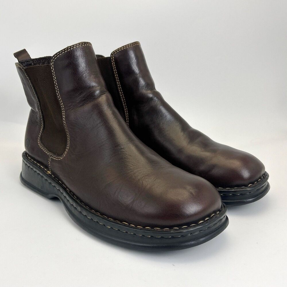 Born Chelsea Boots Womens Sz 11 EU 38 Brown Leather Slip On Comfort Ankle Bootie - Picture 2 of 8